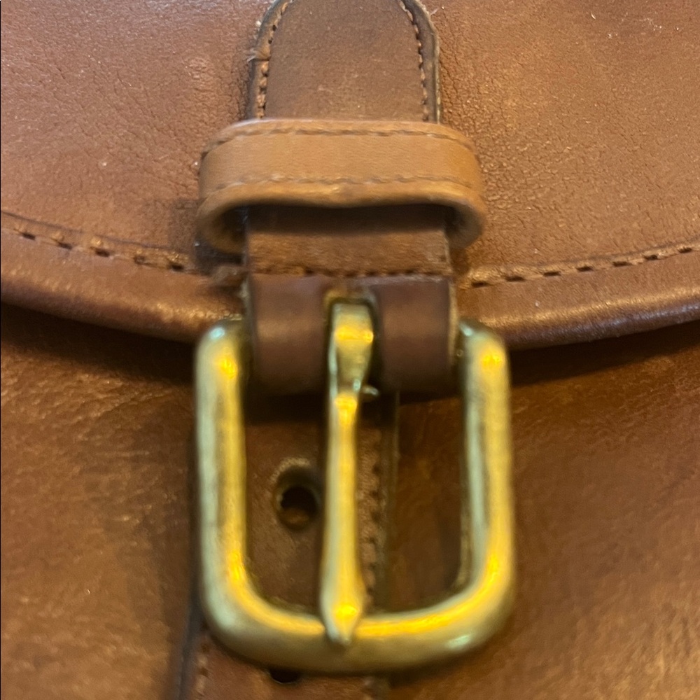 Vintage NYC 1980’sCoach Brown Leather Crossbody Riding Bag original papers & tag - Picture 6 of 16